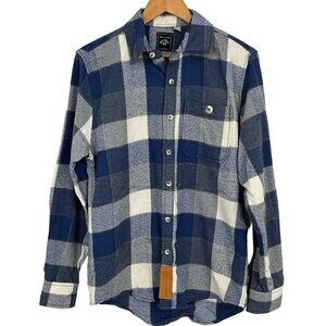 Maroon Bells Mens Campfire Shirt Size S Glacier Blue Check Long Sleeve Outdoor